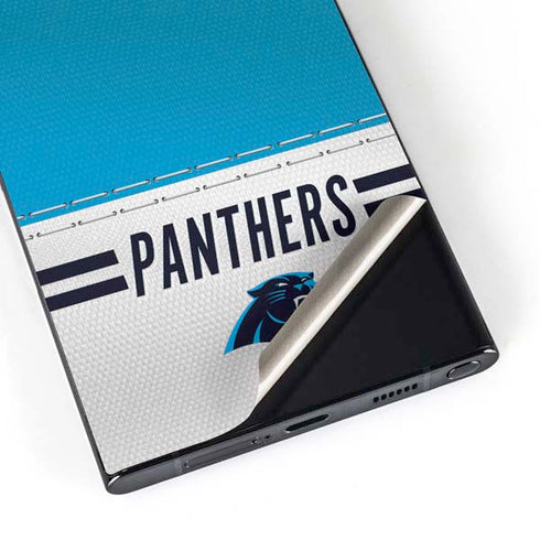 NFL Carolina Panthers White Striped Galaxy S24 Ultra Skin
