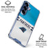 NFL Carolina Panthers White Striped Galaxy S25 Plus Clear Case