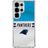 NFL Carolina Panthers White Striped Galaxy S25 Ultra Clear Case