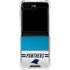 NFL Carolina Panthers White Striped Galaxy Z Flip6 Clear Case