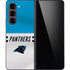 NFL Carolina Panthers White Striped Galaxy Z Fold5 5G Skin