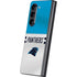 NFL Carolina Panthers White Striped Galaxy Z Fold5 5G Skin