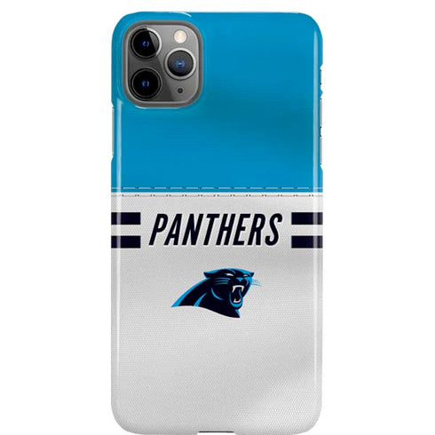 NFL Carolina Panthers White Striped iPhone Cases