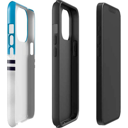 NFL Carolina Panthers White Striped iPhone 15 Pro Impact Case