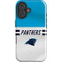 NFL Carolina Panthers White Striped iPhone 16 Plus Impact Case