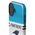 NFL Carolina Panthers White Striped iPhone 16 Plus Impact Case