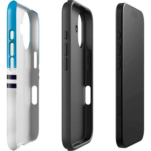 NFL Carolina Panthers White Striped iPhone 16 Plus Impact Case