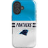 NFL Carolina Panthers White Striped iPhone 16 Plus Magsafe Impact Case