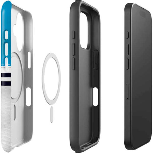 NFL Carolina Panthers White Striped iPhone 16 Plus Magsafe Impact Case