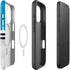 NFL Carolina Panthers White Striped iPhone 16 Plus Magsafe Impact Case