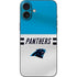 NFL Carolina Panthers White Striped iPhone 16 Plus Skin
