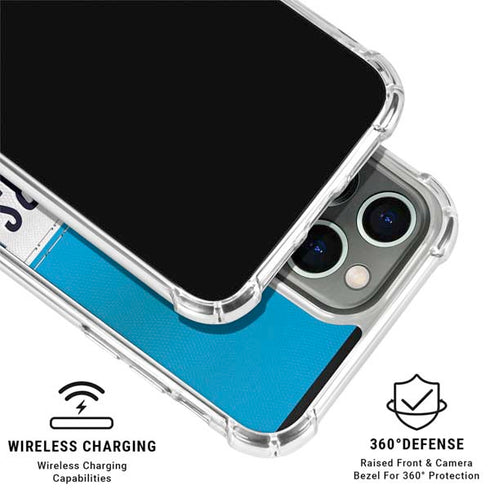 NFL Carolina Panthers White Striped iPhone 16 Pro Clear Case