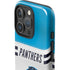 NFL Carolina Panthers White Striped iPhone 16 Pro Impact Case