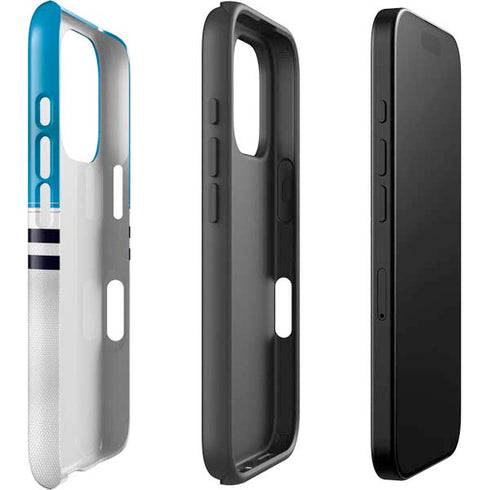 NFL Carolina Panthers White Striped iPhone 16 Pro Impact Case