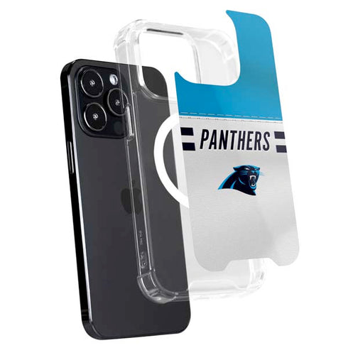 NFL Carolina Panthers White Striped iPhone 16 Pro MagSafe Case