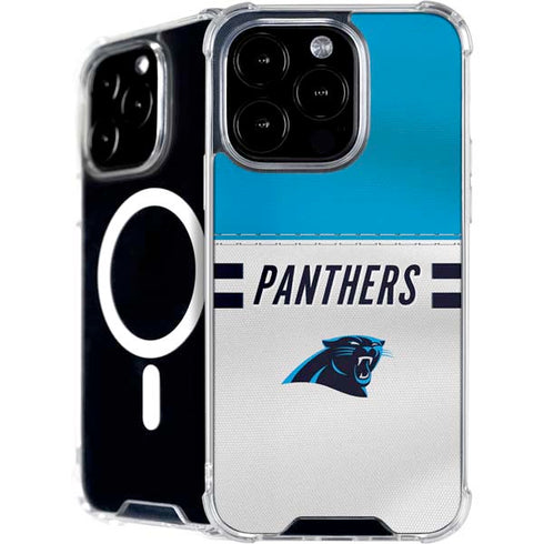NFL Carolina Panthers White Striped iPhone 16 Pro Max MagSafe Case