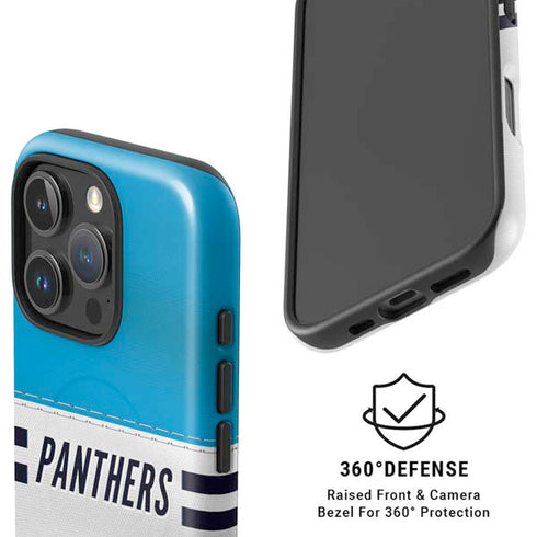 NFL Carolina Panthers White Striped iPhone 16 Pro Max Magsafe Impact Case
