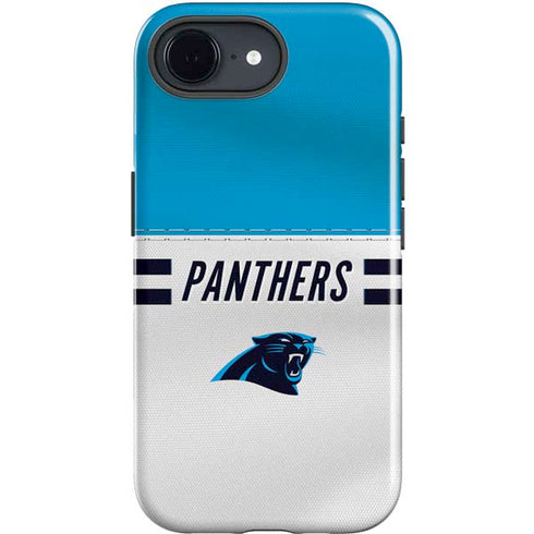 NFL Carolina Panthers White Striped iPhone 16e Impact Case
