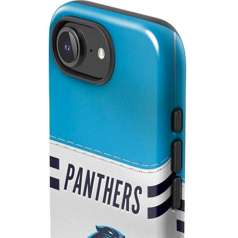 NFL Carolina Panthers White Striped iPhone 16e Impact Case
