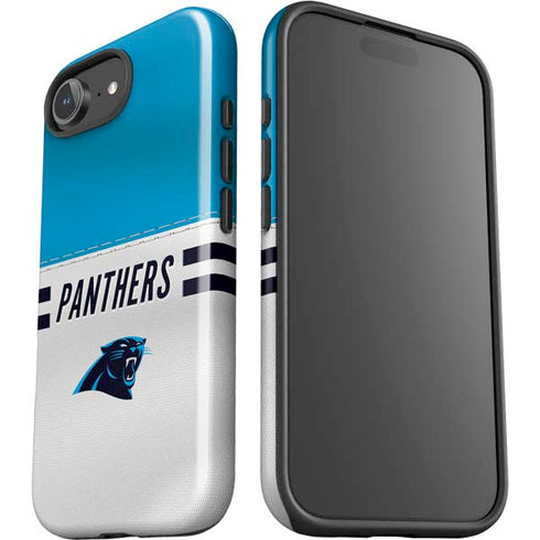 NFL Carolina Panthers White Striped iPhone 16e Impact Case