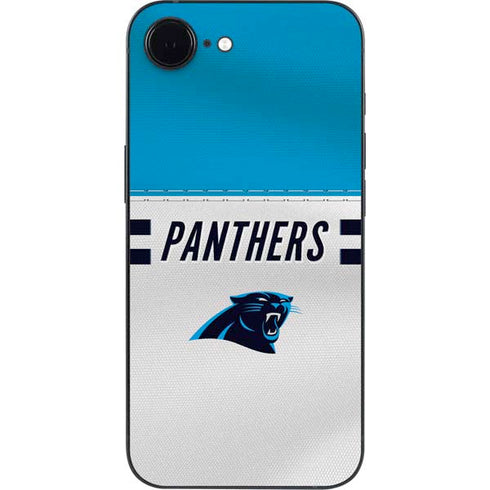 NFL Carolina Panthers White Striped iPhone 16e Skin