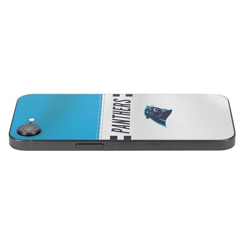 NFL Carolina Panthers White Striped iPhone 16e Skin