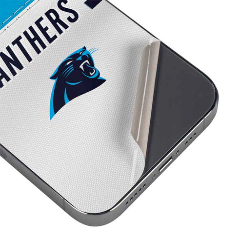 NFL Carolina Panthers White Striped iPhone 16e Skin