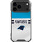 NFL Carolina Panthers White Striped iPhone 18 Pro Max Clear Case