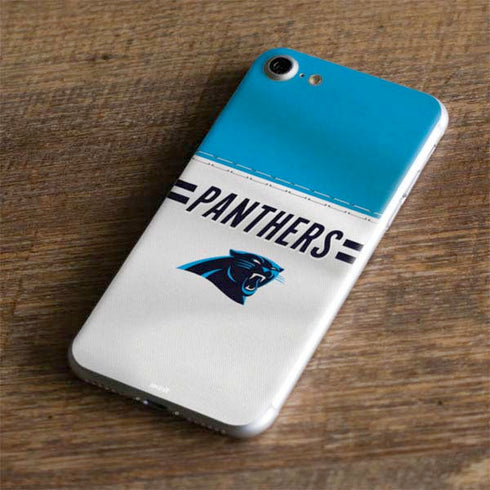 NFL Carolina Panthers White Striped iPhone 8 Skin