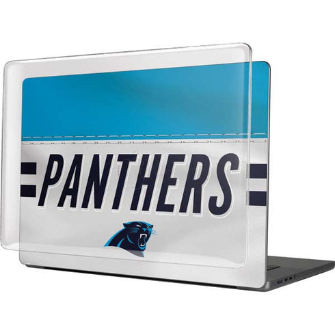 NFL Carolina Panthers White Striped MacBook Cases