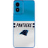 NFL Carolina Panthers White Striped Moto G Play 4G (2024) Skin