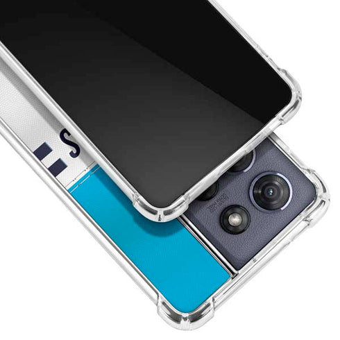 NFL Carolina Panthers White Striped Moto G Play 5G (2025) Clear Case