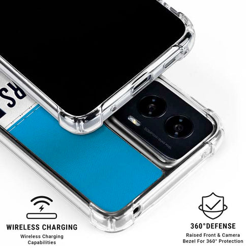 NFL Carolina Panthers White Striped Moto G Power 5G (2024) Clear Case