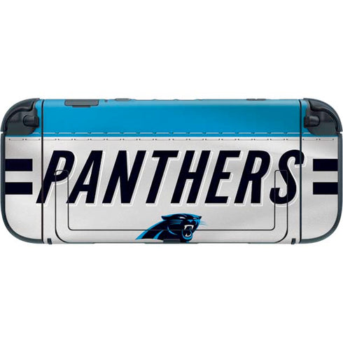 NFL Carolina Panthers White Striped Nintendo Switch 2 (2025) with Joy-Con Skin