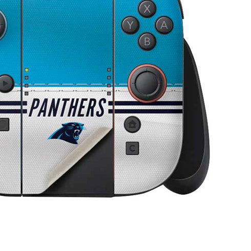 NFL Carolina Panthers White Striped Nintendo Switch 2 (2025) Joy-Con Controller Skin
