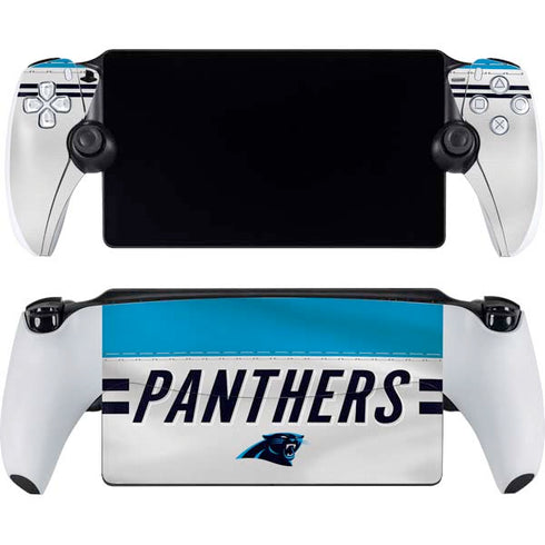 NFL Carolina Panthers White Striped PlayStation Portal Remote Player Skin