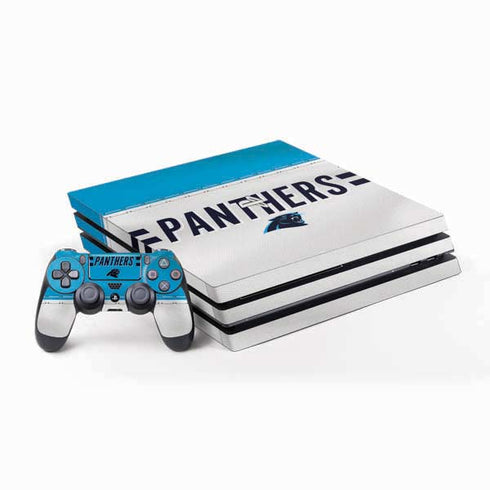 NFL Carolina Panthers White Striped PlayStation PS4 Skins
