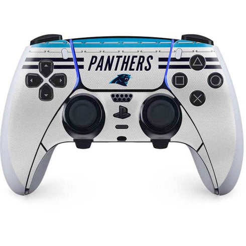 NFL Carolina Panthers White Striped PlayStation PS5 Skins