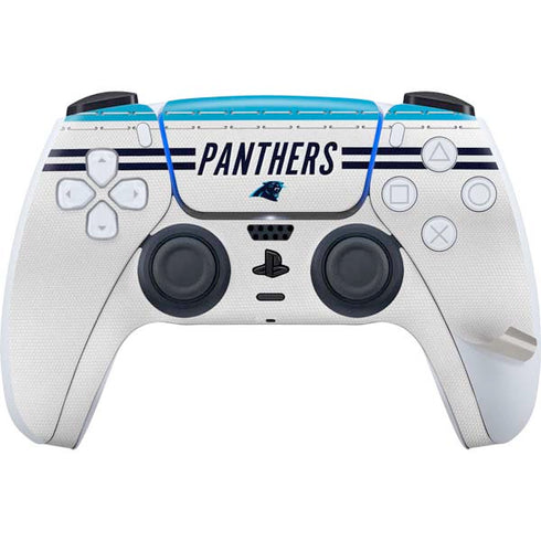 NFL Carolina Panthers White Striped PS5 Pro Bundle Skin