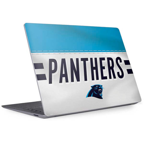 NFL Carolina Panthers White Striped Surface Laptop 3 13.5in Skin