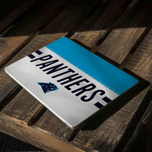 NFL Carolina Panthers White Striped Surface Laptop 3 13.5in Skin