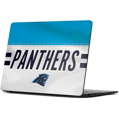 NFL Carolina Panthers White Striped Surface Laptop 7 13.8in Skin