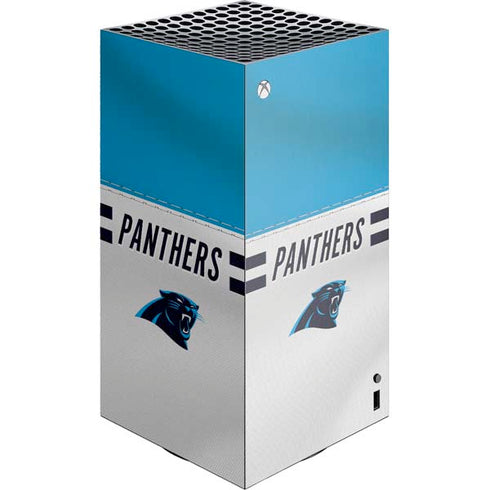 NFL Carolina Panthers White Striped XBox Series X Digital Edition Console Skin