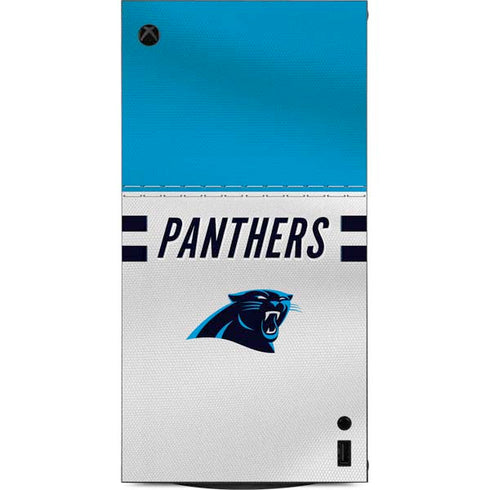 NFL Carolina Panthers White Striped XBox Series X Digital Edition Console Skin