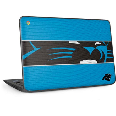 NFL Carolina Panthers Zone Block HP Chromebook Skin