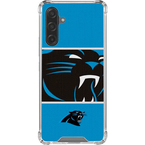 NFL Carolina Panthers Zone Block Galaxy A17 Clear Case