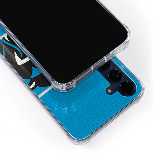 NFL Carolina Panthers Zone Block Galaxy A55 5G Clear Case