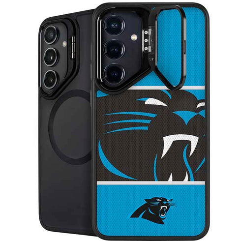 NFL Carolina Panthers Zone Block Galaxy S25 Kickstand Case