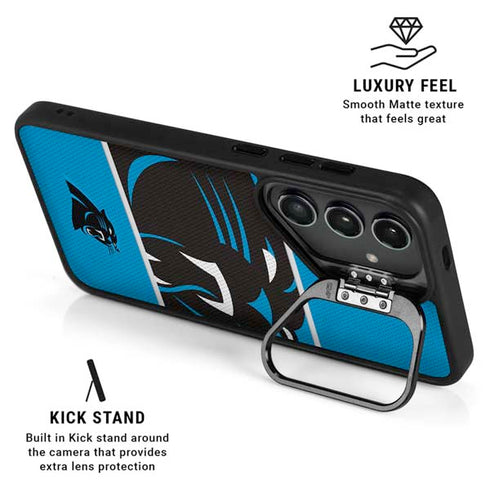 NFL Carolina Panthers Zone Block Galaxy S25 Kickstand Case