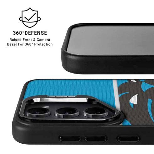 NFL Carolina Panthers Zone Block Galaxy S25 Kickstand Case